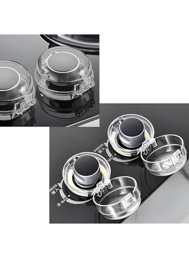 أغطية مقابض موقد عالمية لحماية الأطفال، مصممة خصيصًا لأفران ومواقد الغاز، مزودة بمادة لاصقة أكريليكية قوية لتعزيز حماية الأطفال من الحروق والإصابات العرضية (6 أغطية). - Image 2